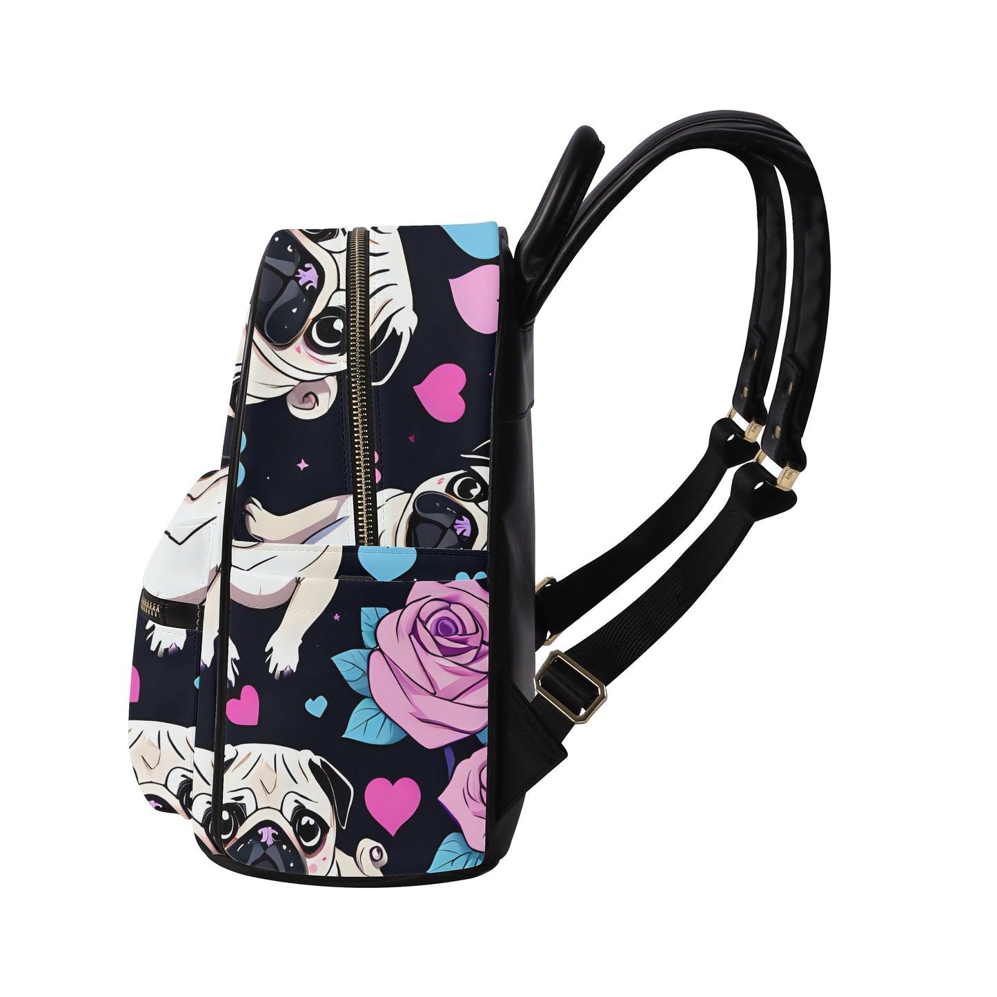 Pug hearts small backpack