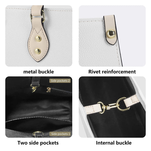 Cockatoo Parrot Comfortable PU Leather Handbag For Her,Durable Faux Leather Cross-body For Girls,Functional Tote Bag Office