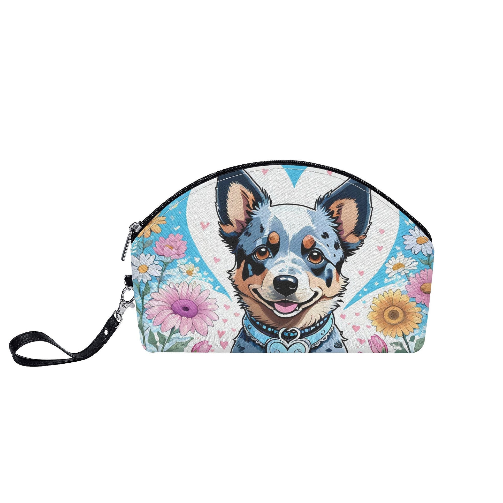 Blue Heeler Curved Cosmetic Bag