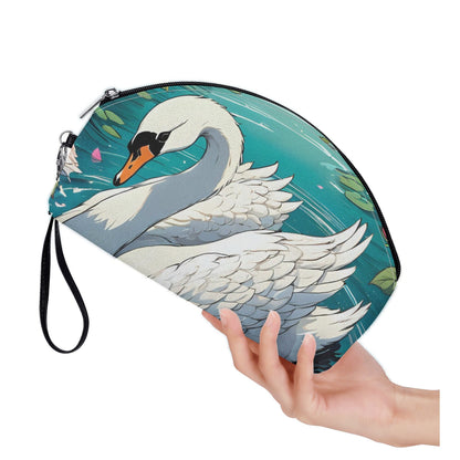 Swan Curved Cosmetic Bag