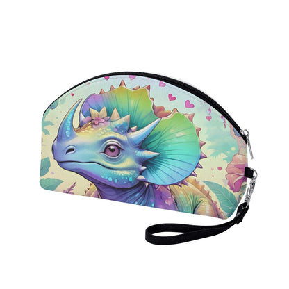 Dino Dinosaur Curved Cosmetic Bag