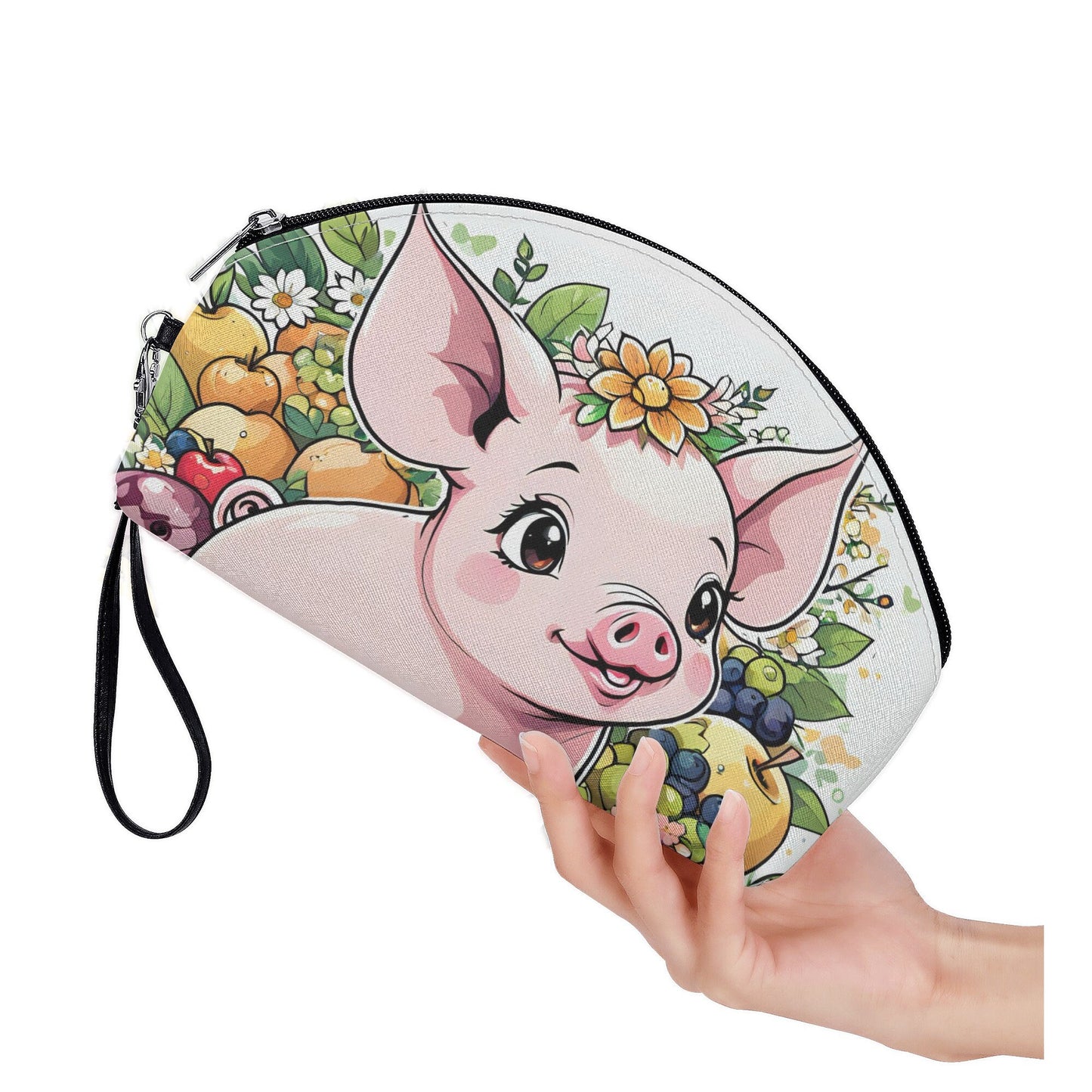 Pig Curved Cosmetic Bag