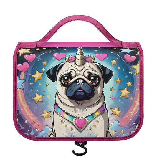 Pug Unicorn Toiletry Cosmetic Travel Bag