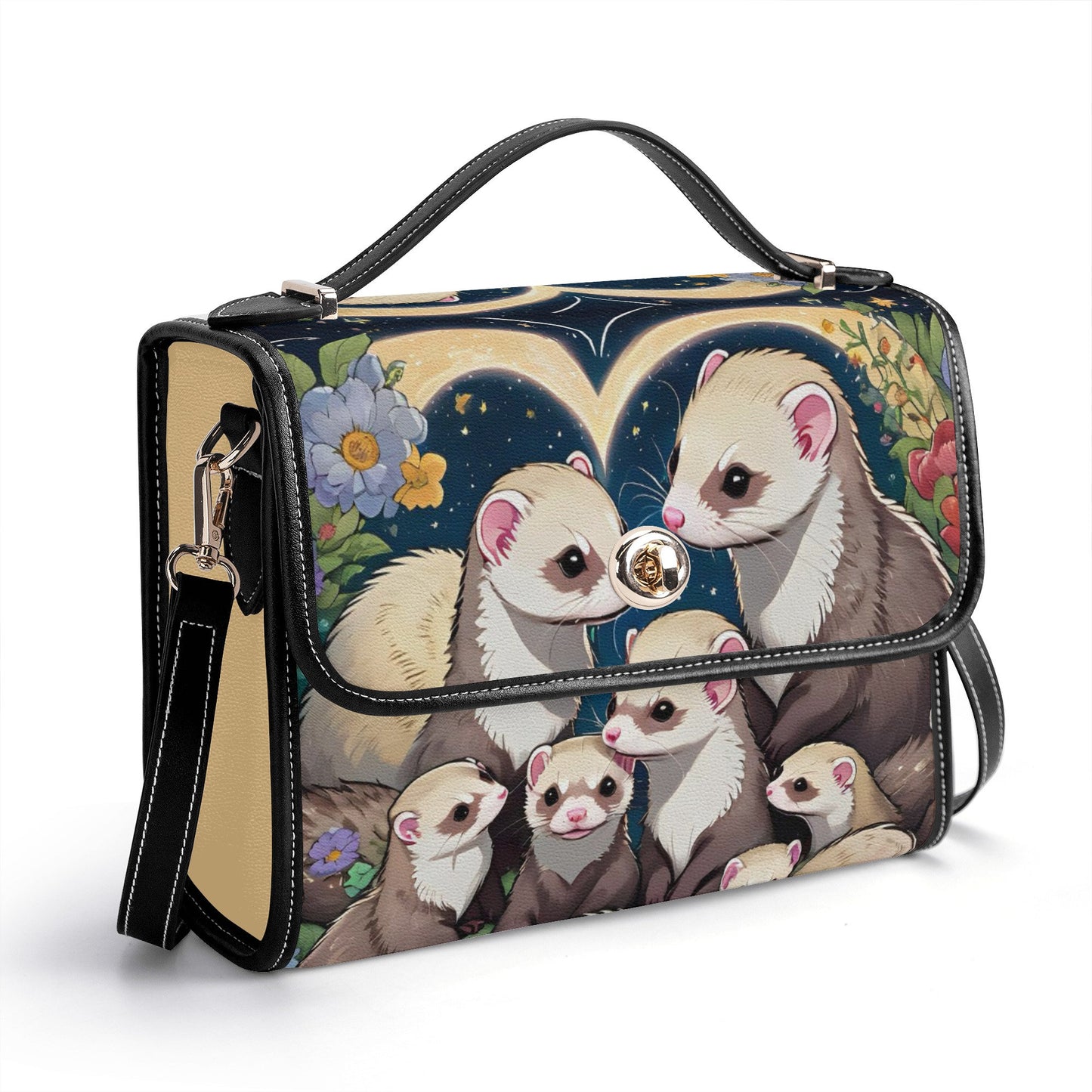 ferret PU Leather Satchel Bag