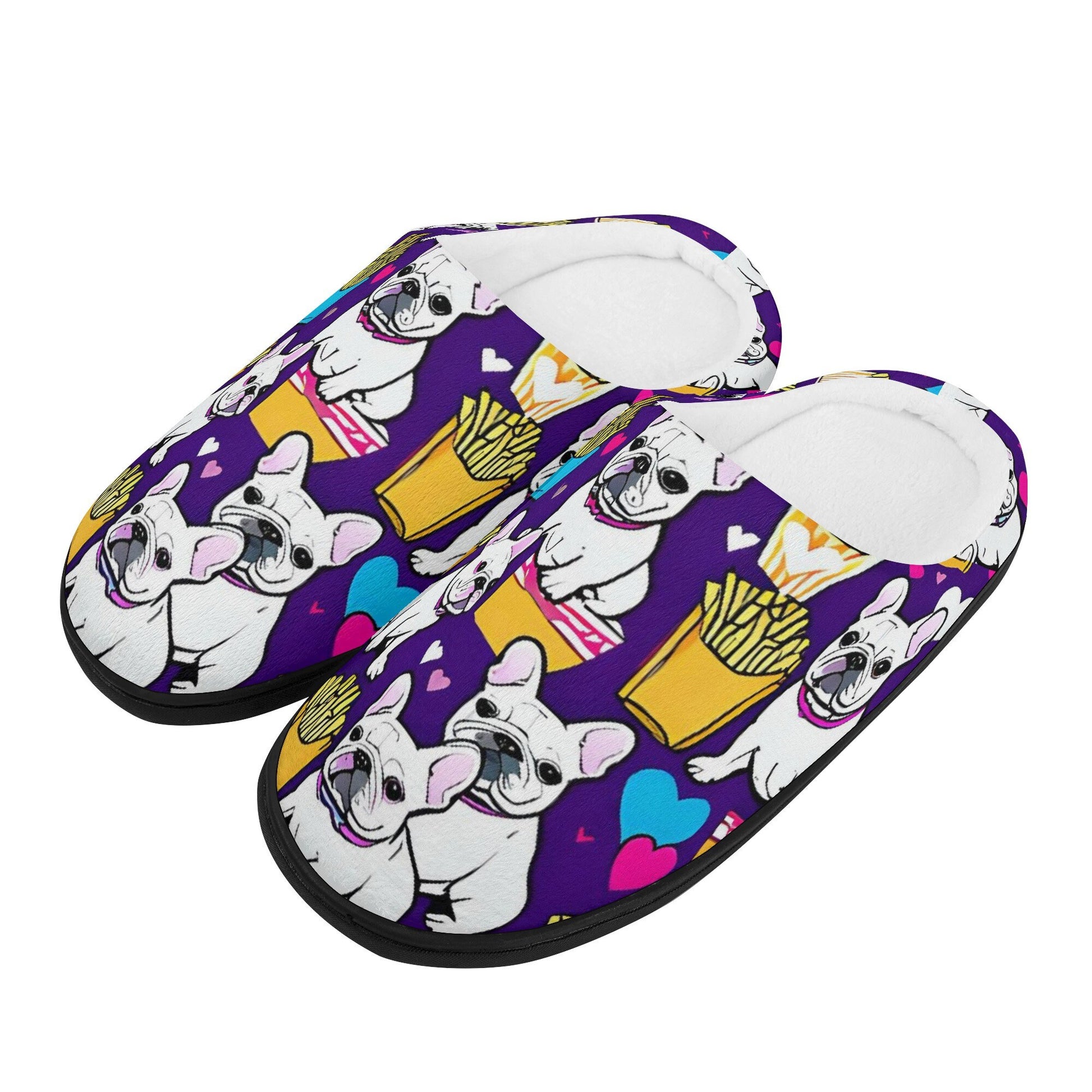 Womens French Bulldog Rubber Autumn Slipper Room Shoes