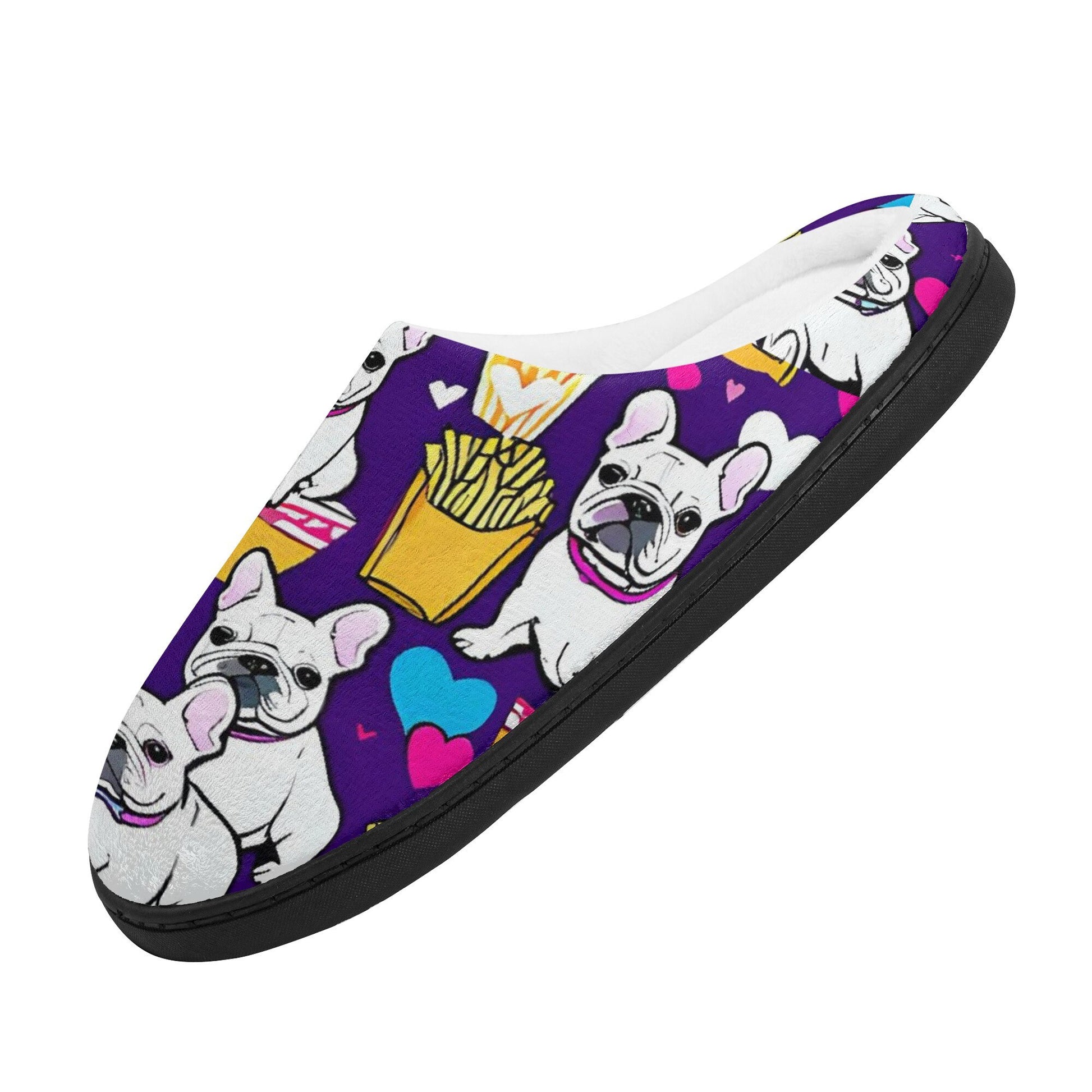 Womens French Bulldog Rubber Autumn Slipper Room Shoes