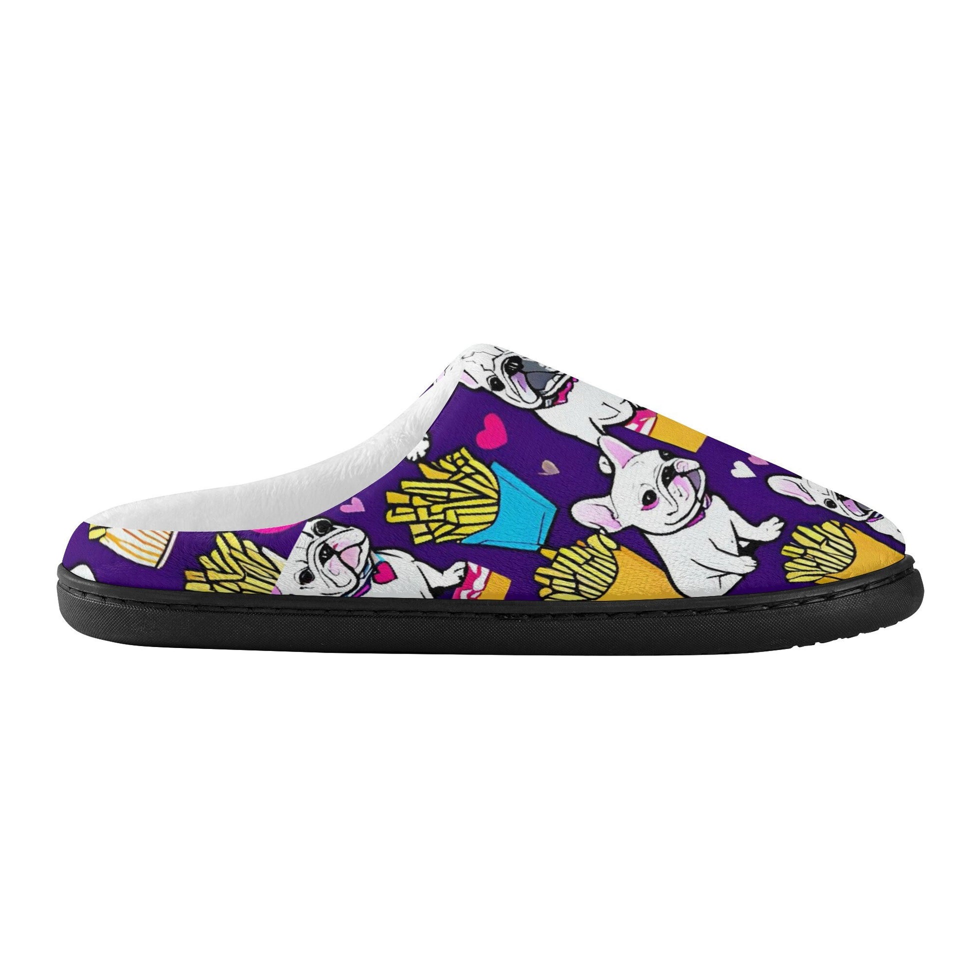 Womens French Bulldog Rubber Autumn Slipper Room Shoes