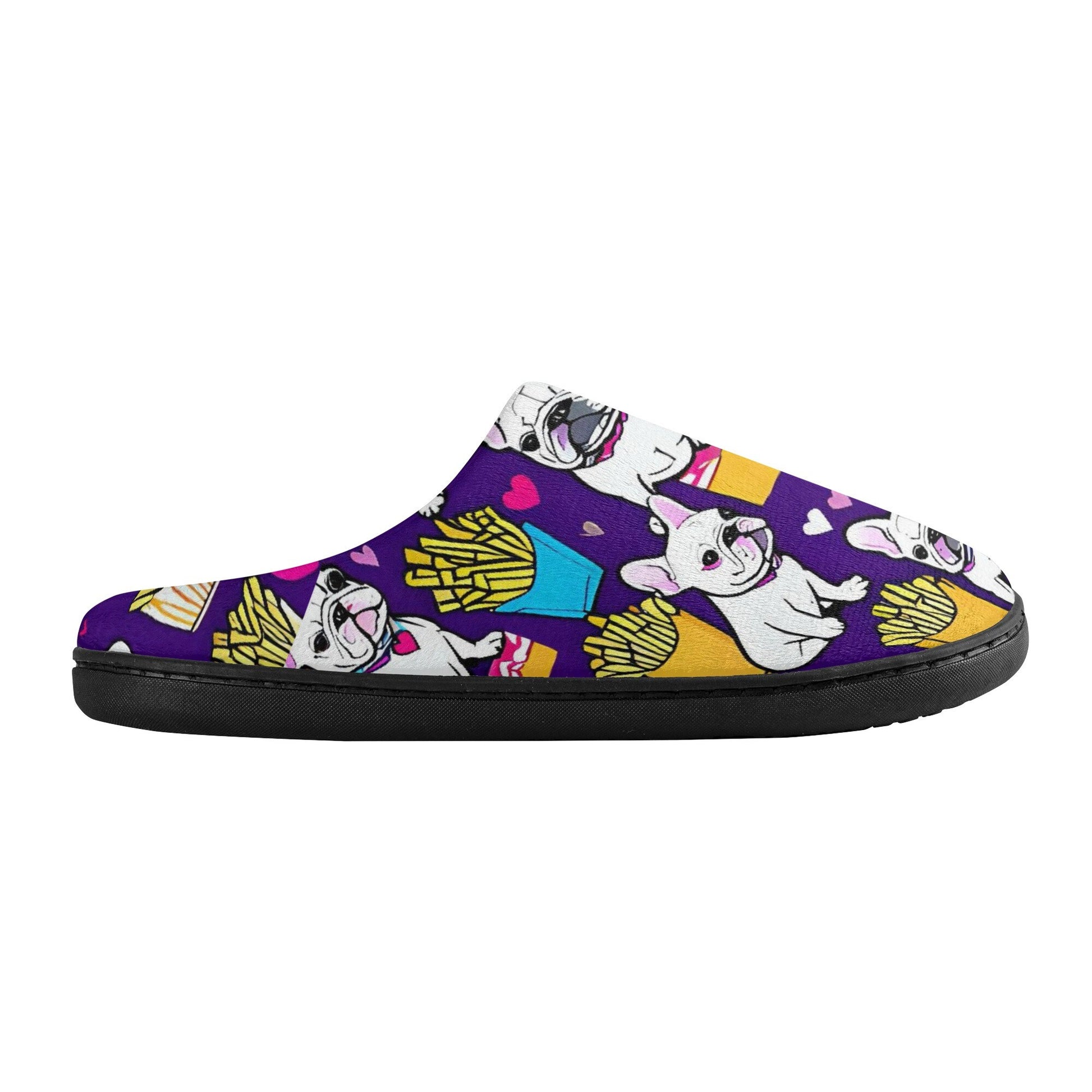 Womens French Bulldog Rubber Autumn Slipper Room Shoes