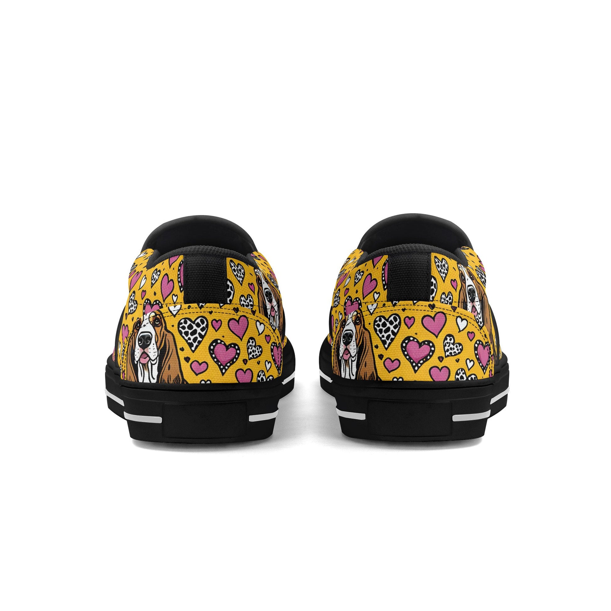 Basset Hound Women's Slip On Shoes