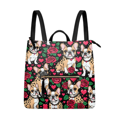 Frenchie French Bulldog Casual Backpack Purse