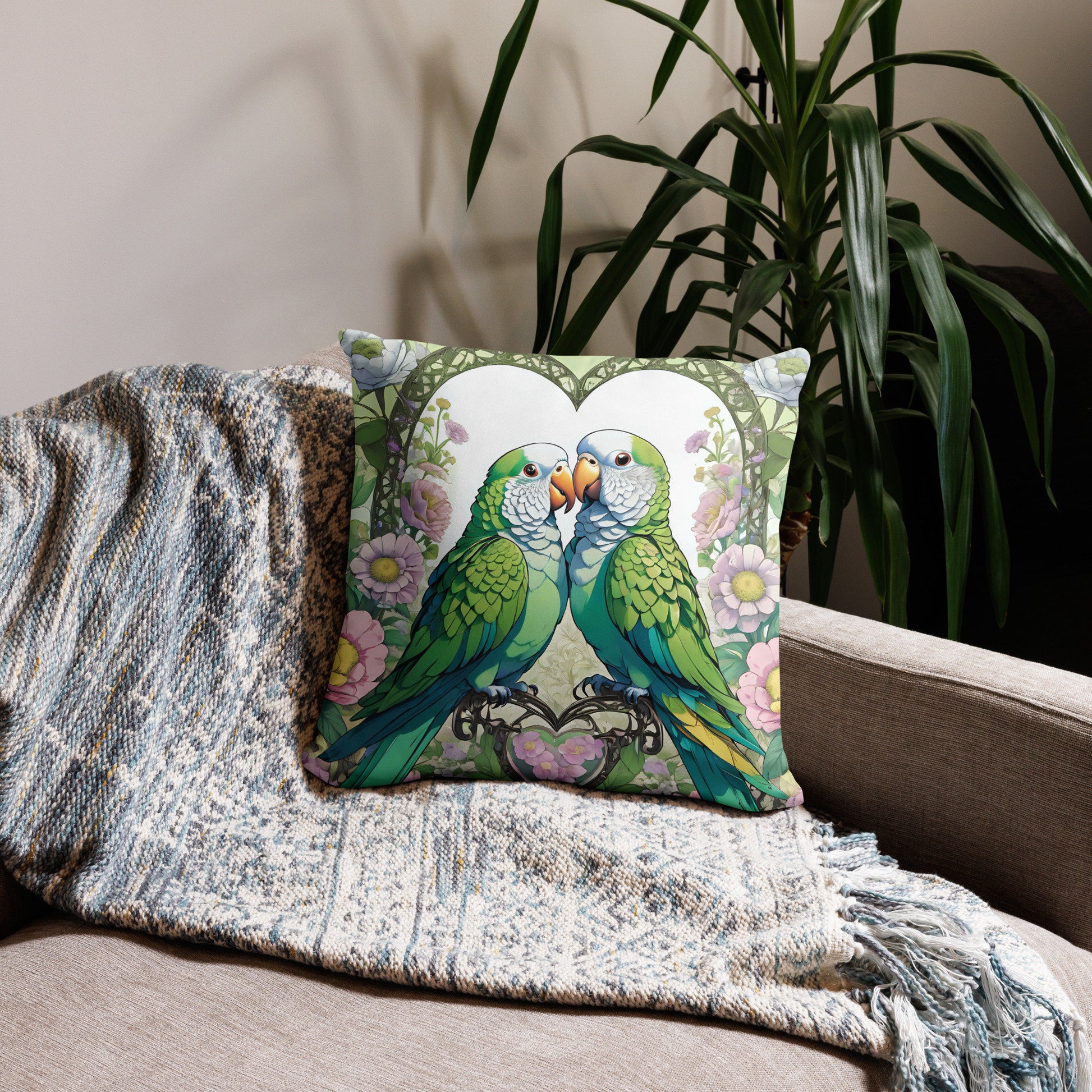 Quaker Parrot Pillow