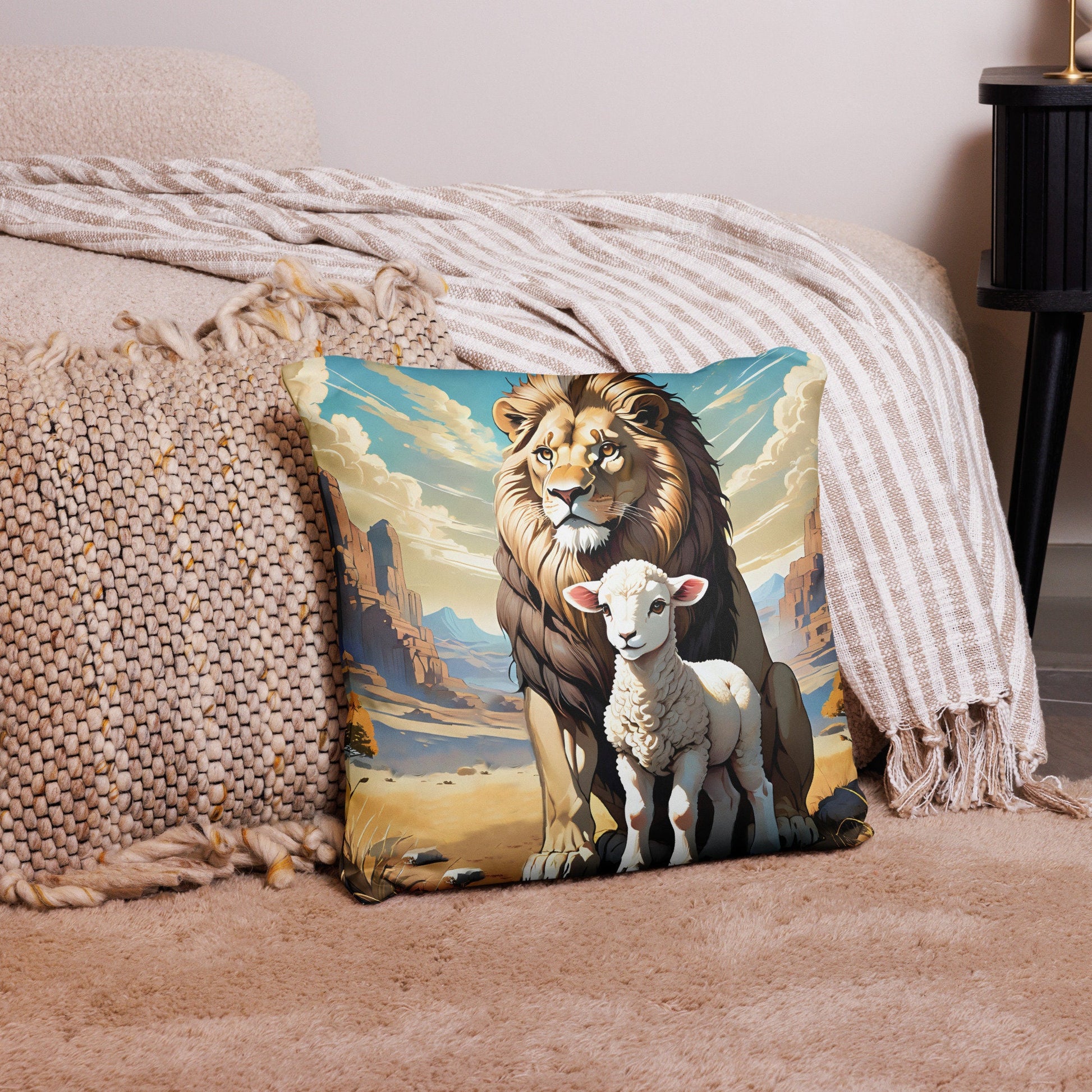 Lion and The Lamb Pillow