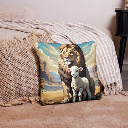 Lion and The Lamb Pillow