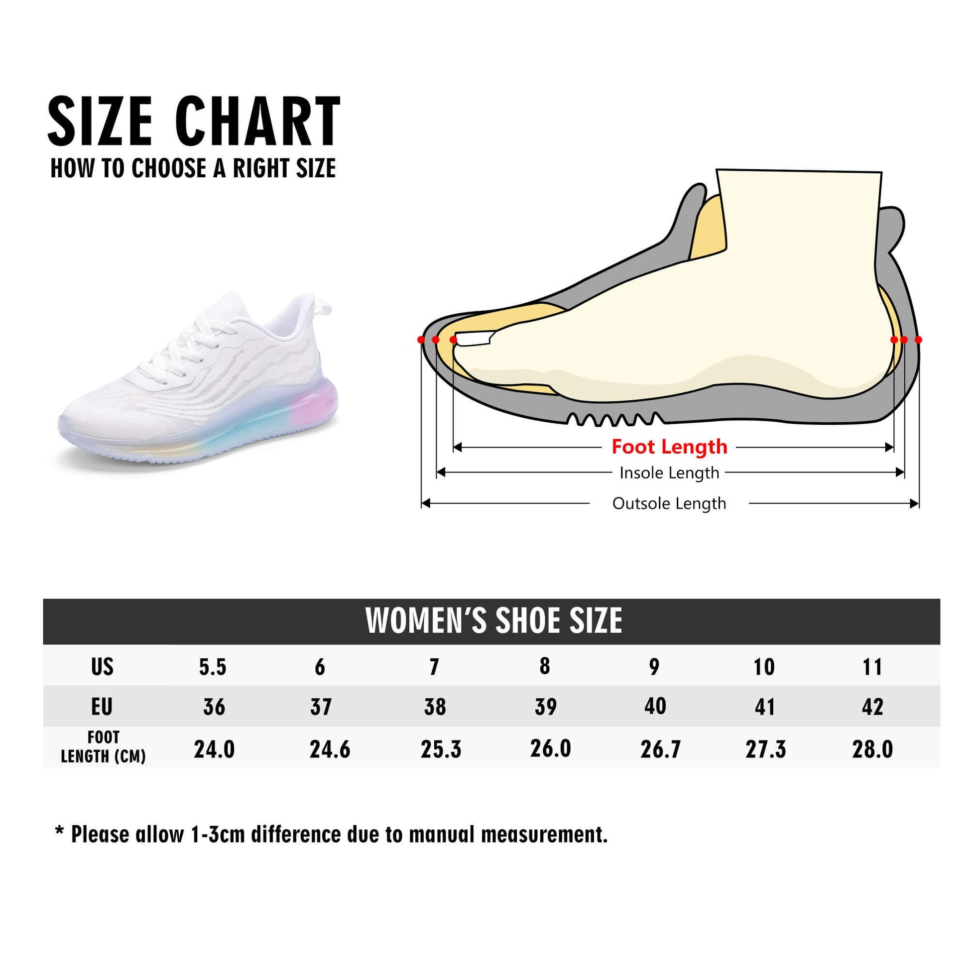 Pug Women's Rainbow Atmospheric Cushion Running Shoes