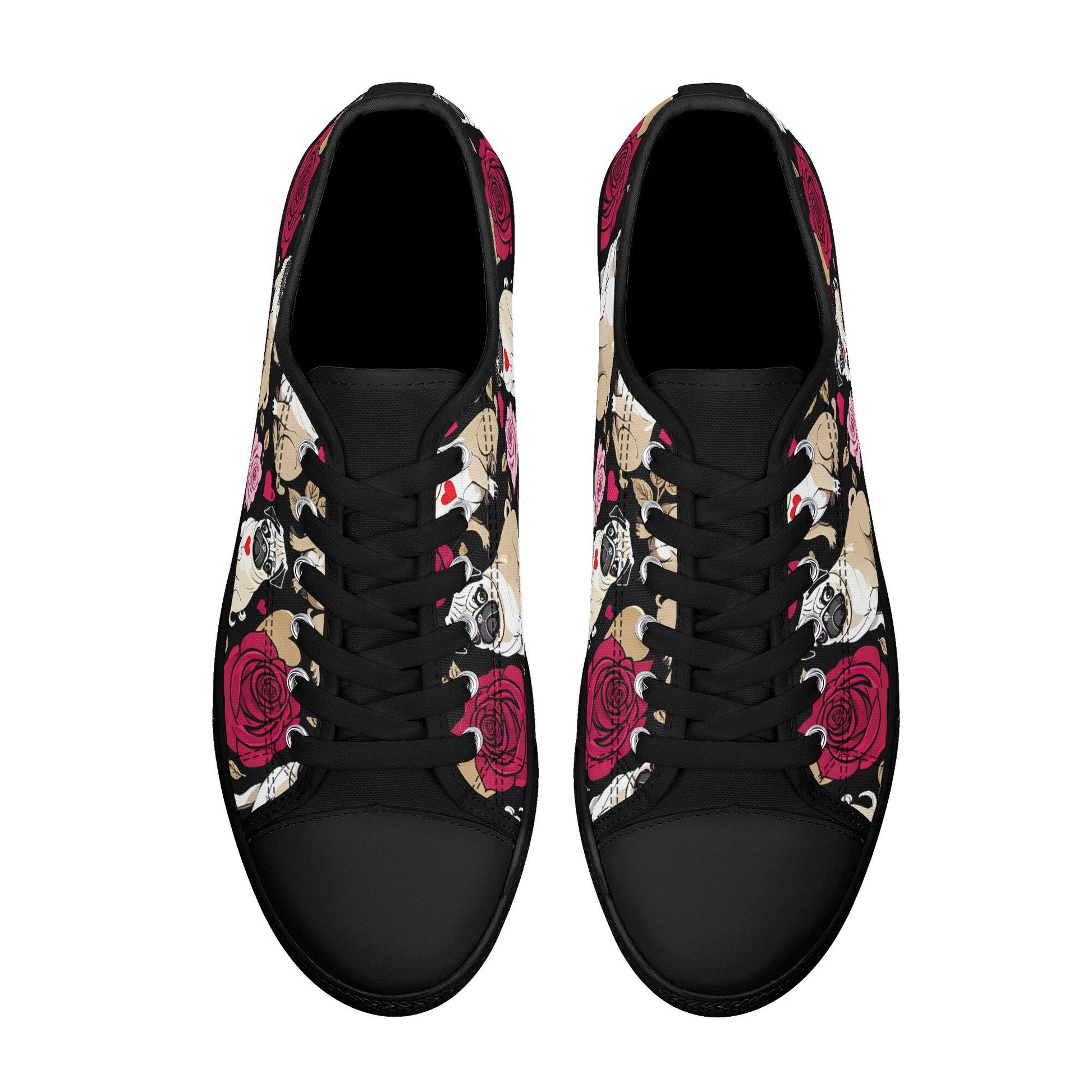 Pug Women's Low Top Canvas Shoes