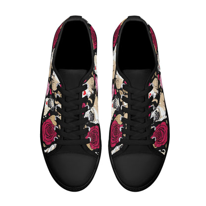 Pug Women's Low Top Canvas Shoes
