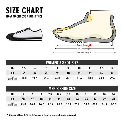 Pug Women's Low Top Canvas Shoes