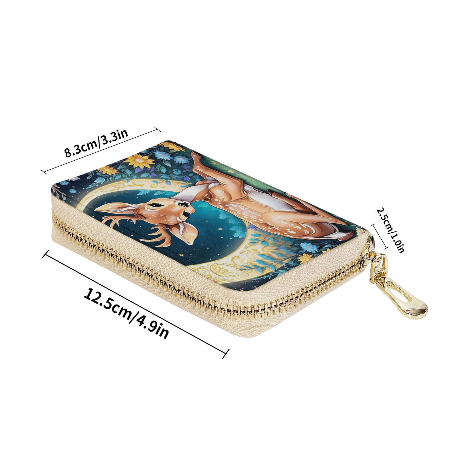 Deer Fawn Zipper Card Holder