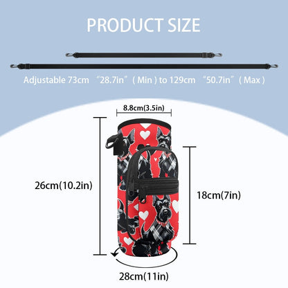 Scottish Terrier printed Water bottle carrier, water bottle cozy, water bottle cover, water bottle travel, Scottish Terrier Gift,