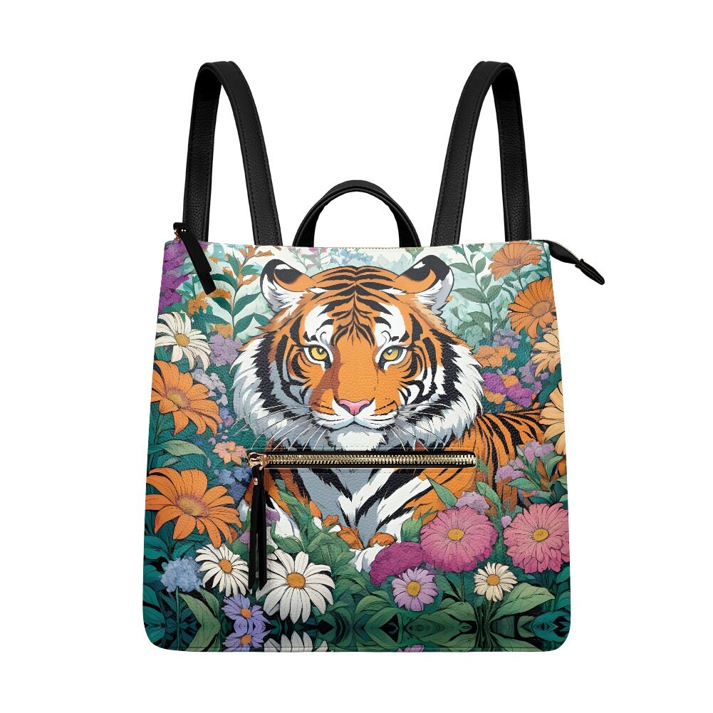 Tiger Backpack, Tiger School bag, Tiger lover, Tiger gift, school backpack, school supplies, for collage, for teens, for adults, tiger purse