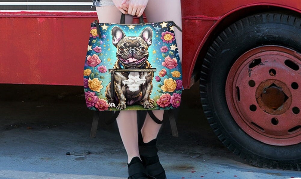 frenchie French Bulldog backpack purse bag