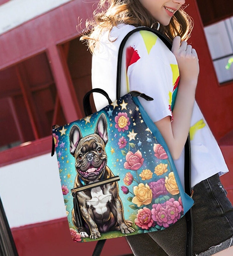 frenchie French Bulldog backpack purse bag