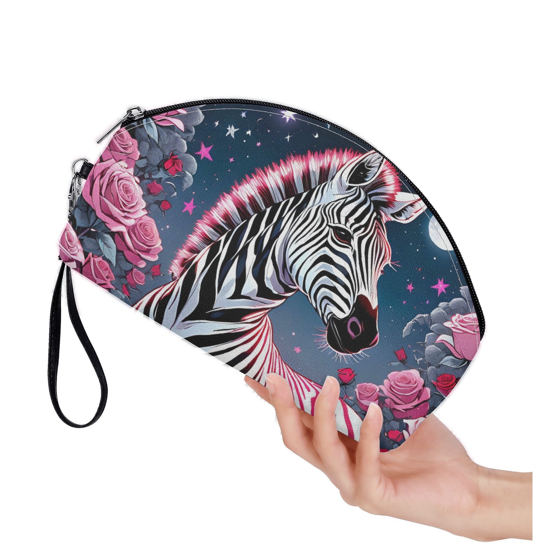 Zebra Curved Cosmetic Bag