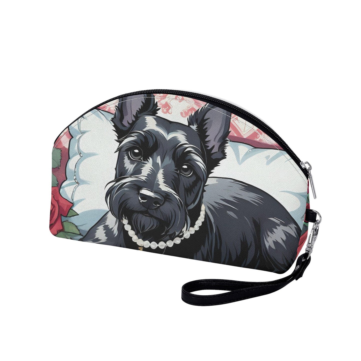 Scottish Terrier Curved Cosmetic Bag