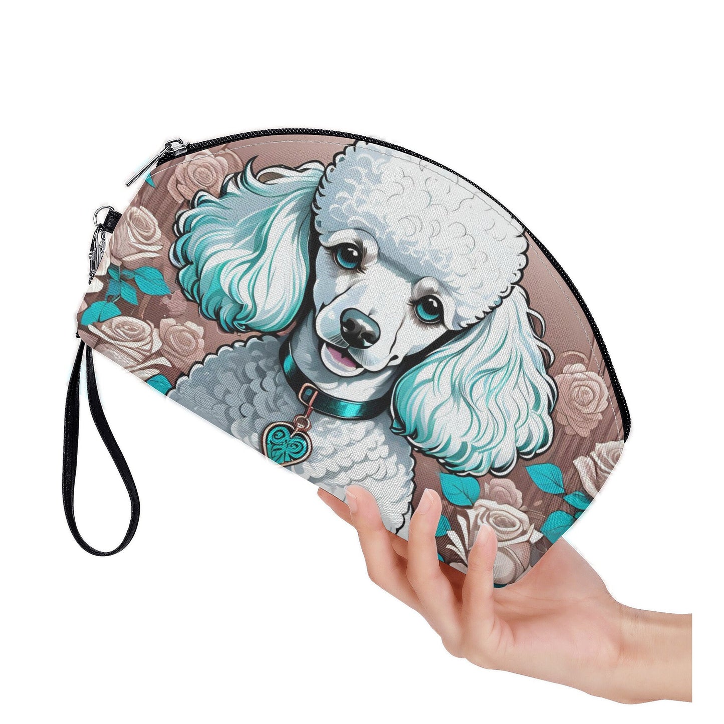 Poodle Curved Cosmetic Bag