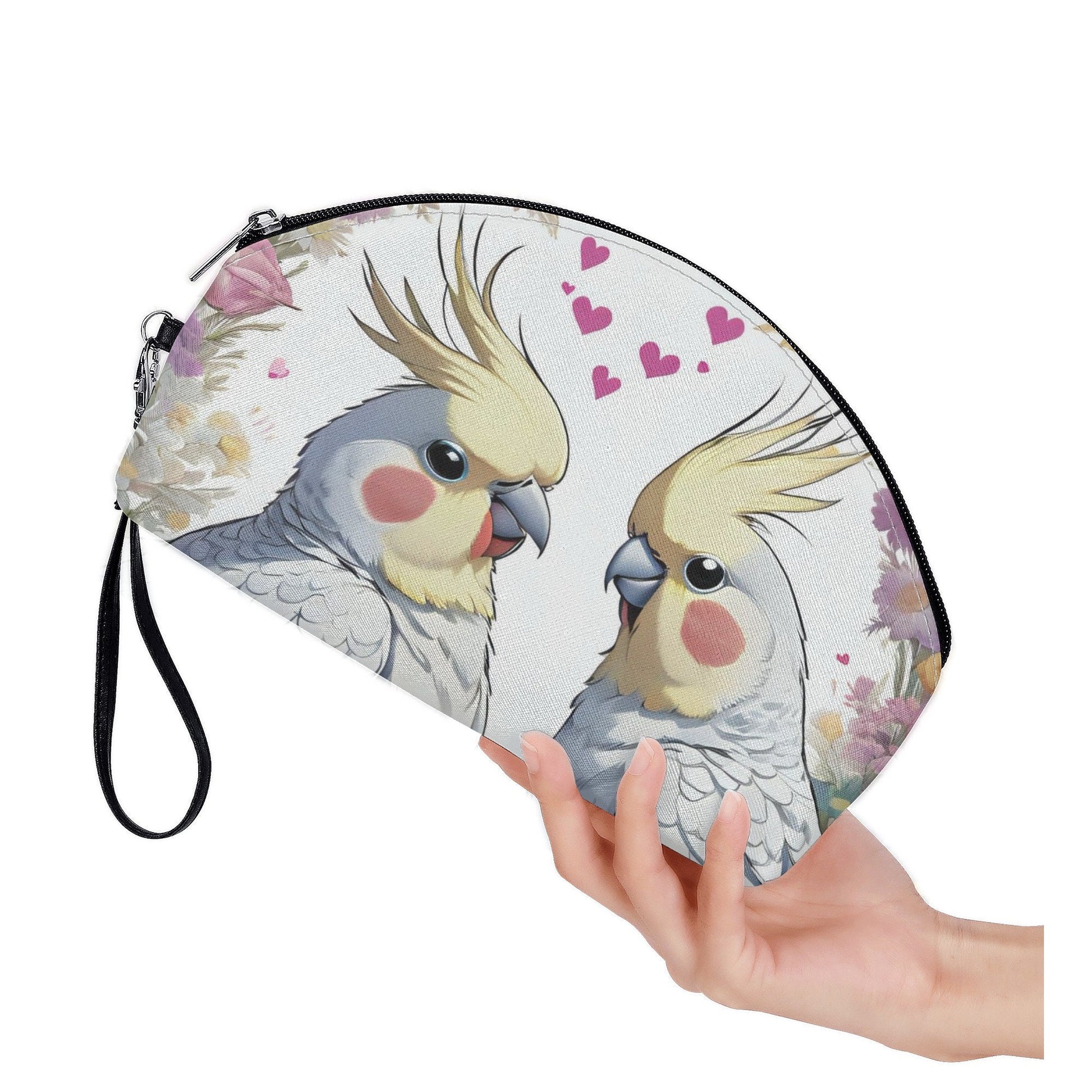 Cockatiel Curved Cosmetic Bag