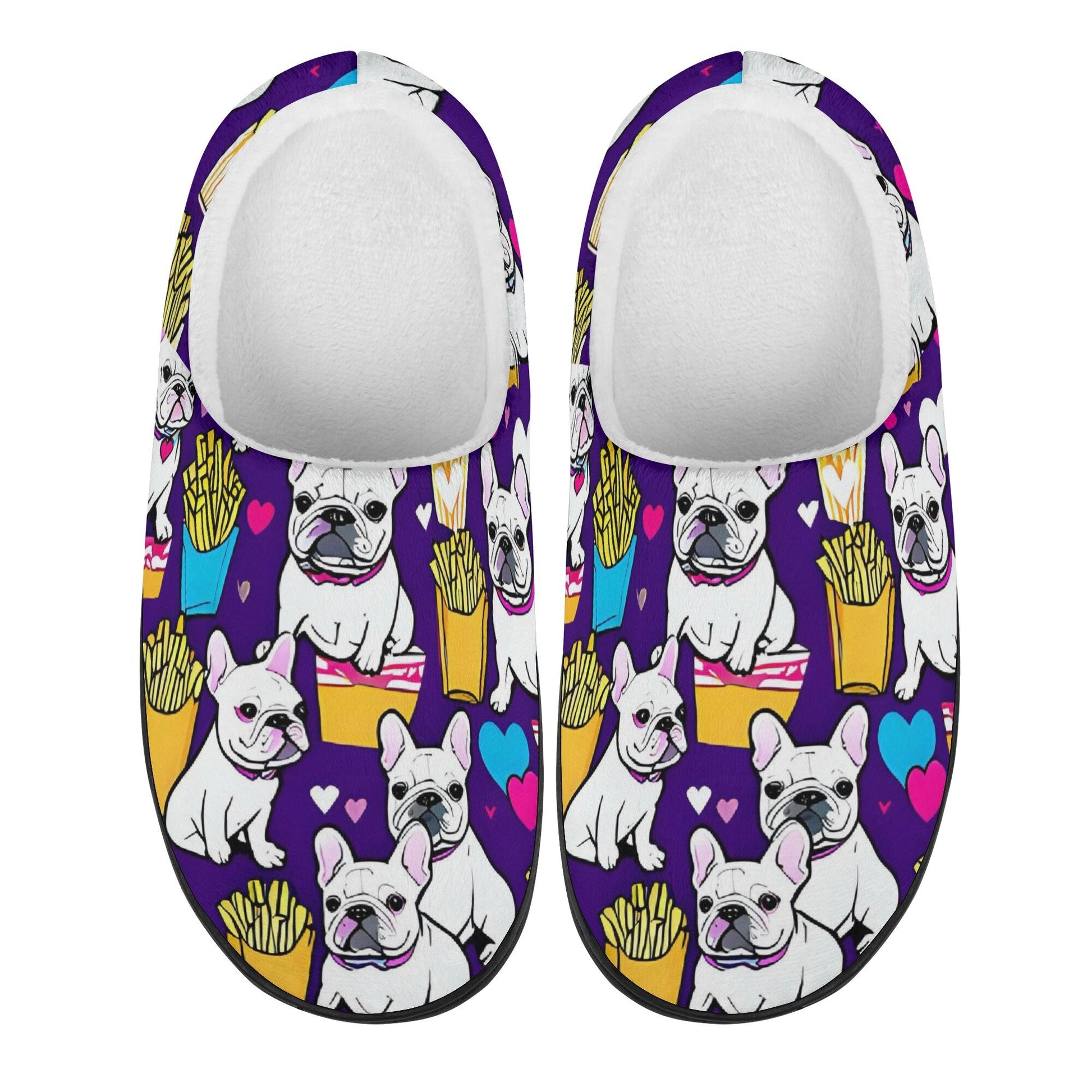 Womens French Bulldog Rubber Autumn Slipper Room Shoes