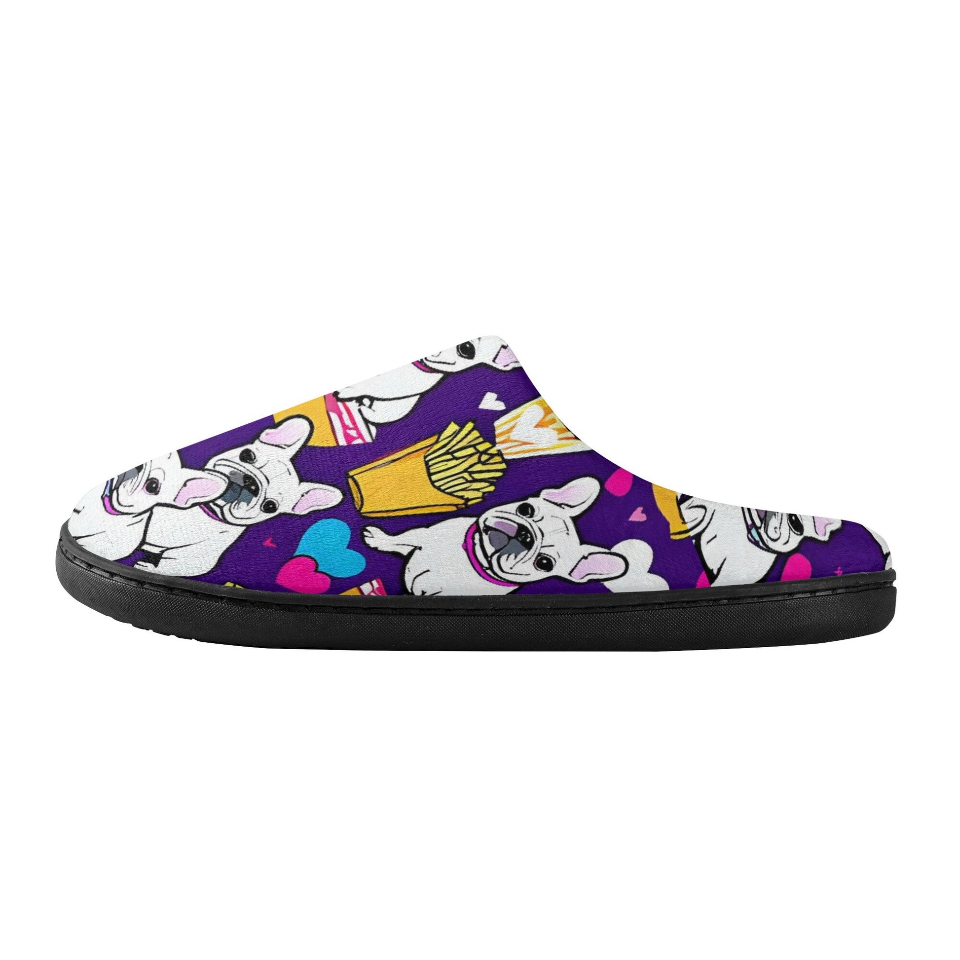 Womens French Bulldog Rubber Autumn Slipper Room Shoes