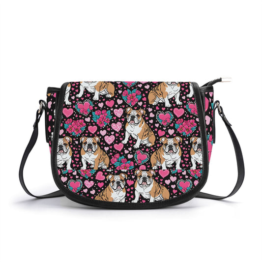 Bulldog PU Leather Saddle Bag
