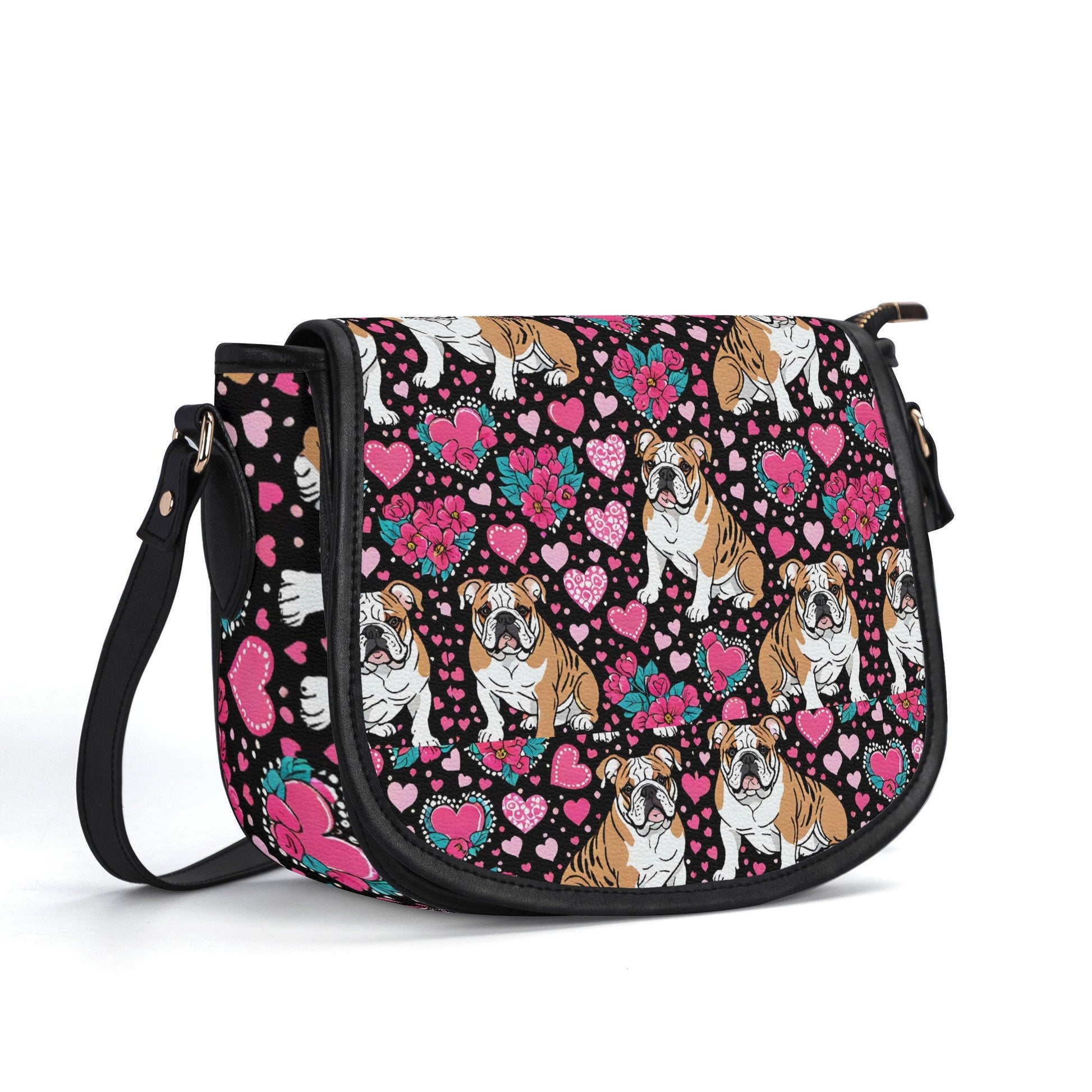 Bulldog PU Leather Saddle Bag