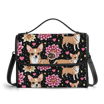 Chihuahua PU Leather Satchel Bag