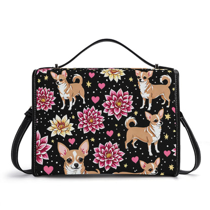 Chihuahua PU Leather Satchel Bag