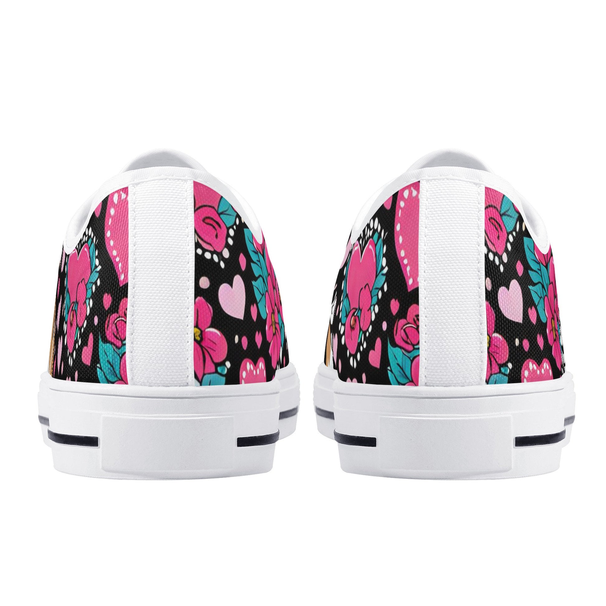 English Bulldog Women's Low Top Canvas Shoes