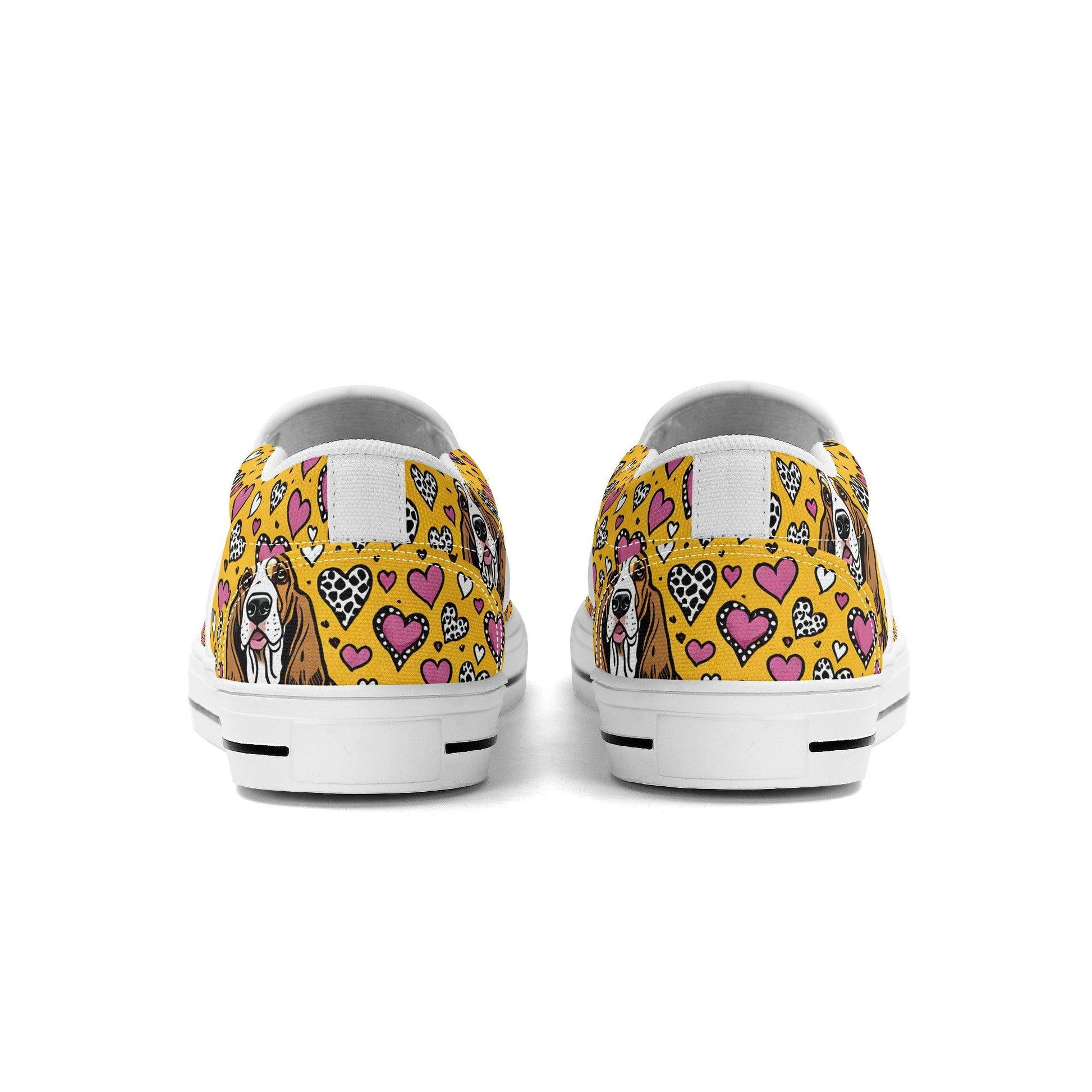 Basset Hound Women's Slip On Shoes