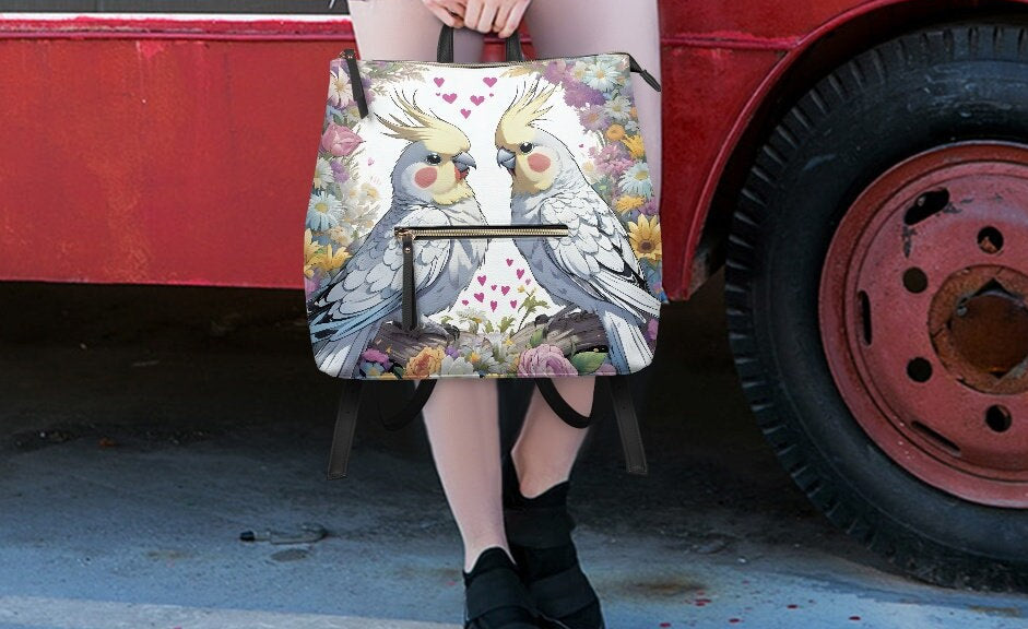 Cockatiel Ladies and Girls Backpack Purse