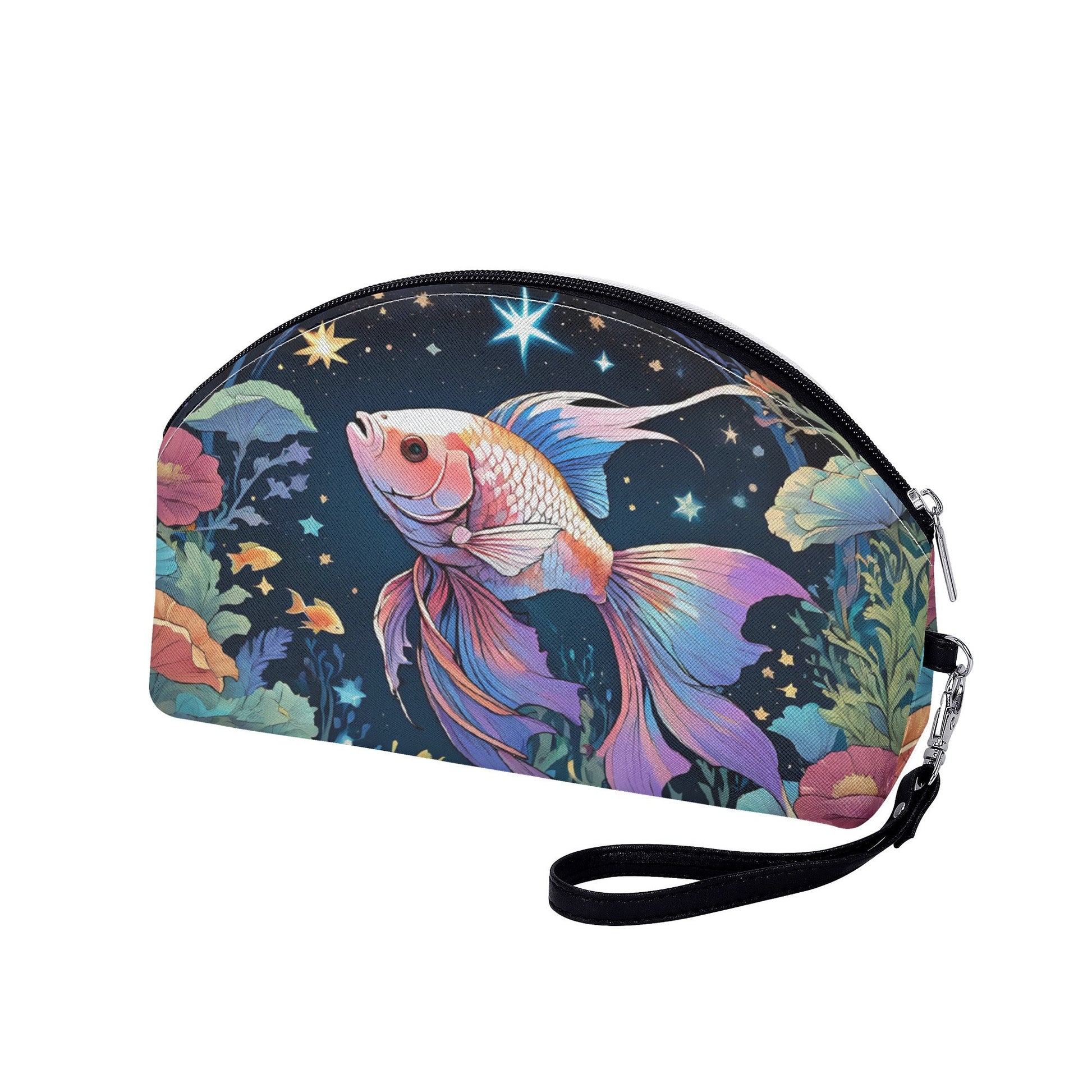 Beta Fish Curved Cosmetic Bag