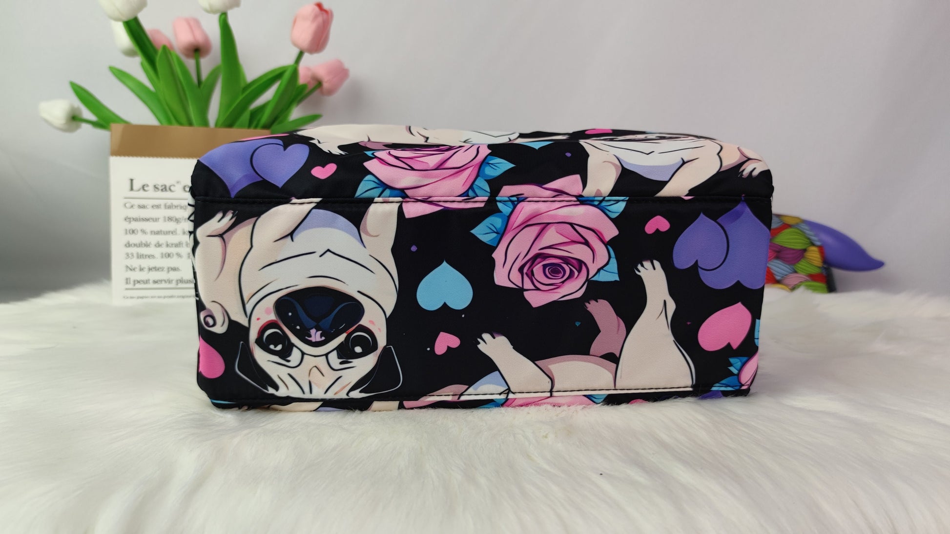 Pug hair dryer organizer traveling case storage bag