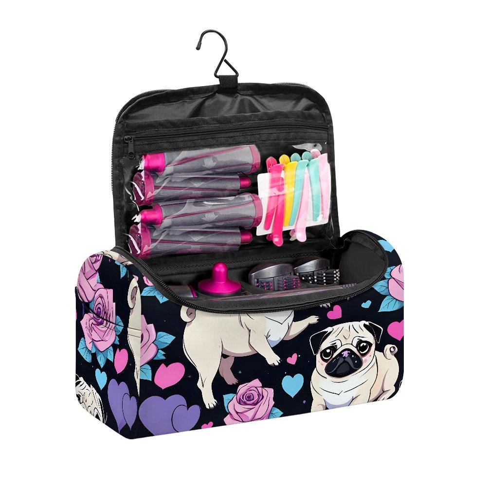 Pug hair dryer organizer traveling case storage bag