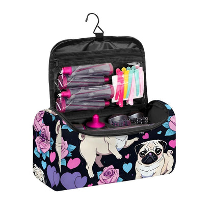 Pug hair dryer organizer traveling case storage bag